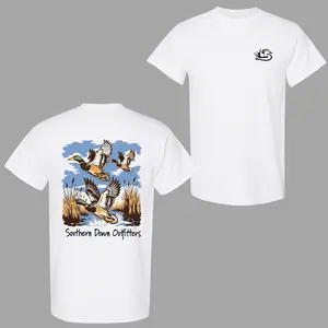 Southern Down Duck Stamp T-Shirt - Realistic Mallard In Stamp Design ,Southern Down Shirt , Outdoor Style , Graphic T-Shirt , Daily Wear , Gift For Hunters Menswear Top Unisex Classic