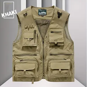 Mens Fishing Vest Hiking Tactical Men Photographer Waistcoat Mesh Jacket Vest