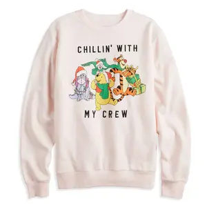 Disney's Pooh & Friends Women's Crewneck Sweatshirt Chillin With My Crew