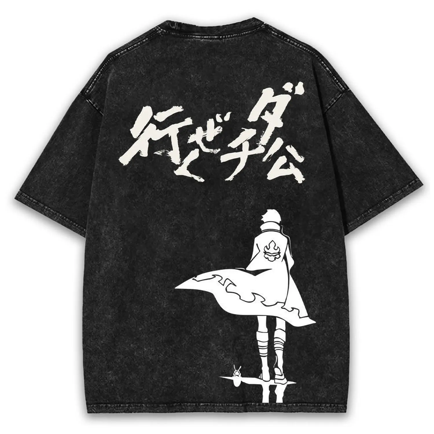 Gurren Lagann Simon Oversized Vintage Washed Tee  Team Dai-Gurren Logo and  Japanese Lettering Double Printed Shirt | Retro Anime Streetwear Cotton  Menswear - TikTok Shop