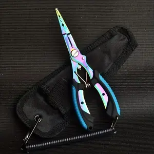 Stainless Steel Multi-Functional Fishing Pliers & Gripper - Hooks, Cutters, Sheath, and Lanyard Included
