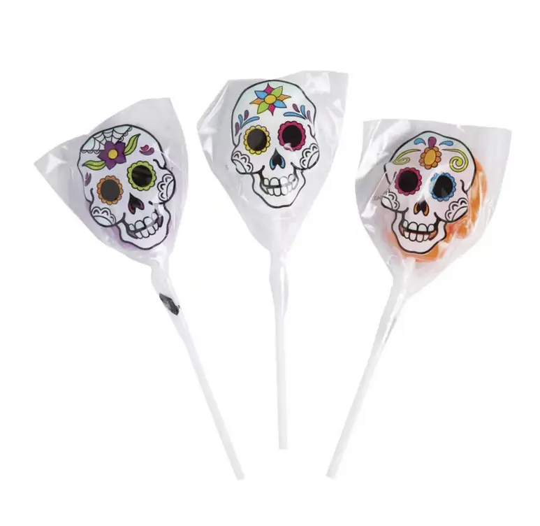 Day of the Dead Sugar Skull Lollipops - 24 Pc