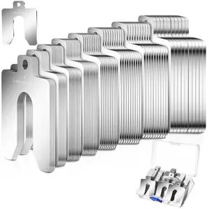 80 count Size A 2" x 2" Stainless Steel Slotted Shims Kit Composite Precision Metal Shims Stock for Leveling Assortment with Storage Box 8 or 13 Thicknesses for Machinist  Shop  Door