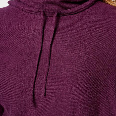 WynneLayers Kiss of Cashmere Drawstring Cowl Neck Sweater