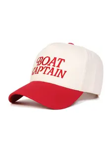Unisex Adjustable Boat Captain Hat, Outdoor Sun Protection Baseball Cap, Casual Woven Fabric, Suitable for Spring & Fall Travel, Adjustable Fit Hat