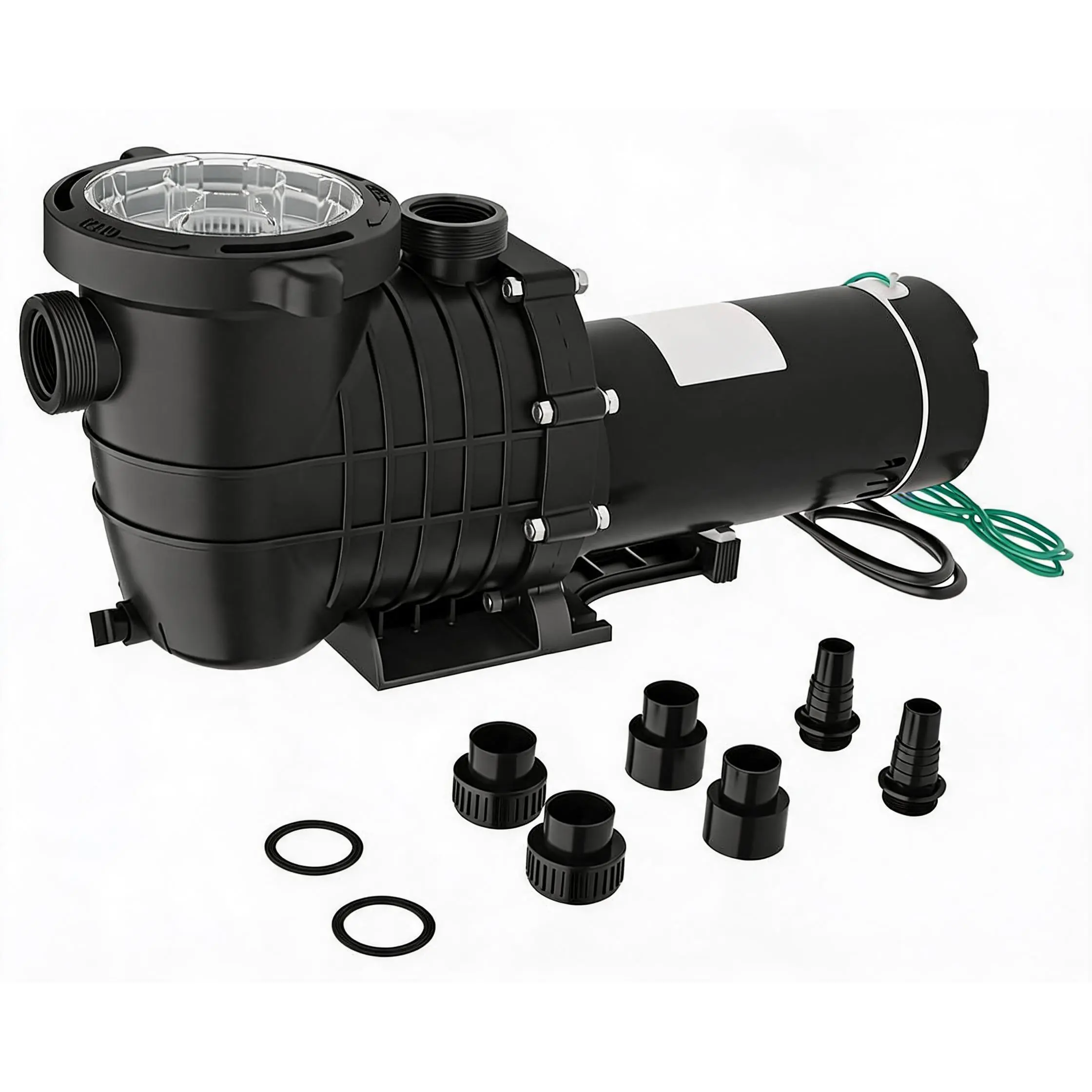 High Performance Above Ground Swimming Pool Pump, Built-in Strainer Basket Efficient Water Circulation Replacement Pool Water Circulation Pump