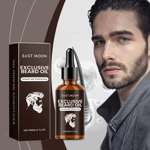 East Moon Men's Beard Nourishing Oil | Smooth & Strengthen | Fresh Scent | Christmas Gift Beard Growth Vitamin Spray Luxury Musky Beard Oil