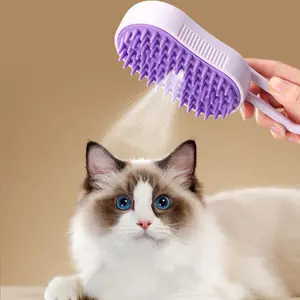 Cat steam brush, 2025 new pet steam grooming comb, 3 in 1 cat steam brush, suitable for cats and dogs pet steam brush dog steam brush Fur Removal Tool
