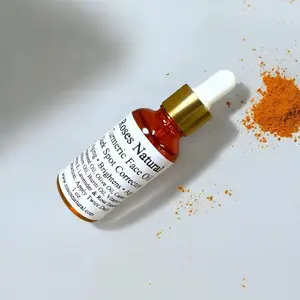 Roses Natural Turmeric Face Oil - Dark Spot Corrector with Sea Buckthorn Oil & Vitamin C for Even Complexion & Radiance Brightening Serums Organic Olive Lemon Gentle Calming