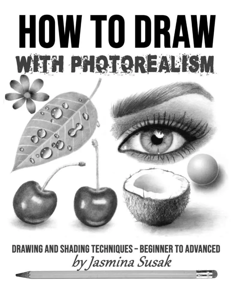 USED Book - How to Draw with Photorealism: Drawing and Shading Techniques - Beginner to Advanced by Susak, Jasmina (Paperback) - english