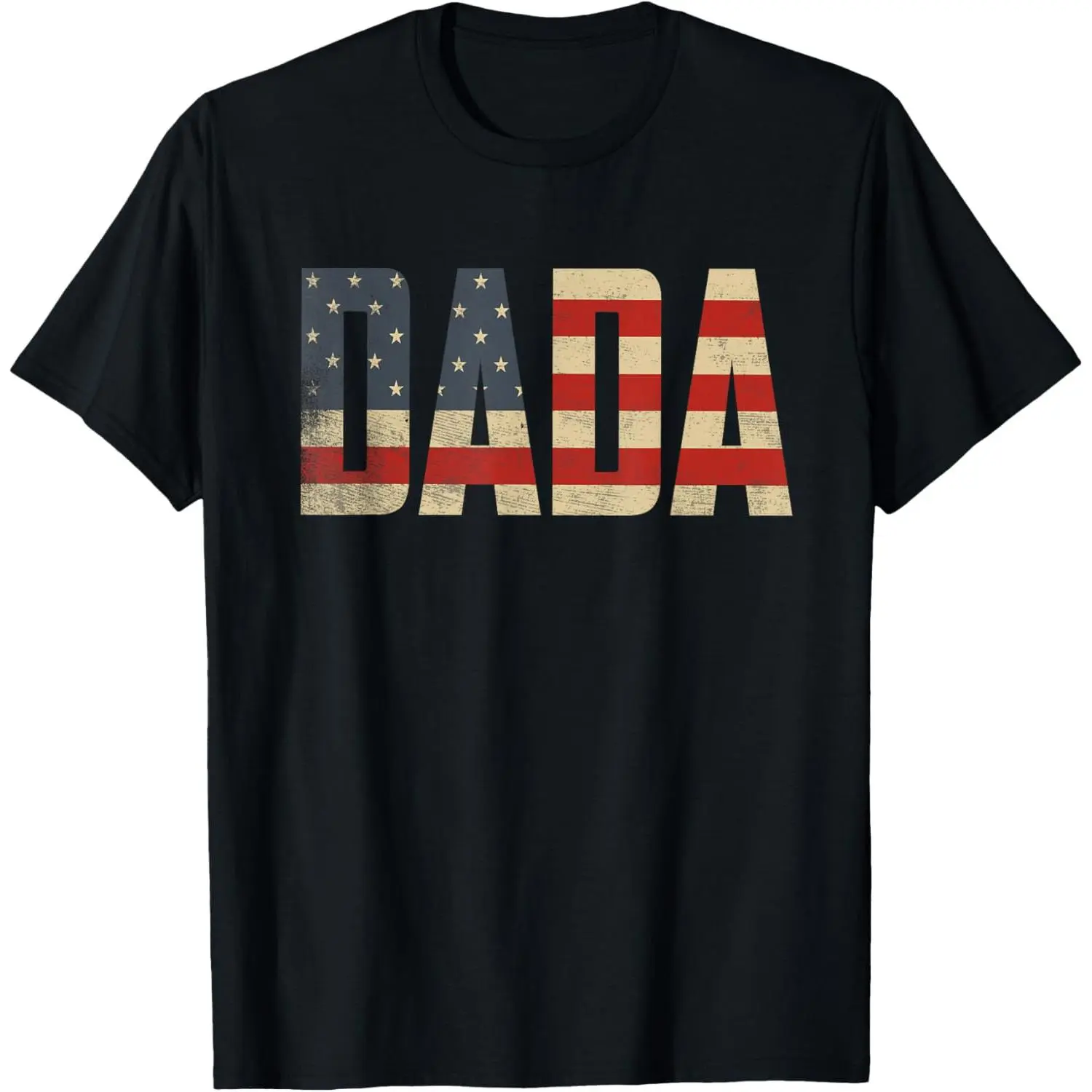 Dada Bold Patriotic American Flag Father’s Day Dada T-Shirt Pure Cotton Graphic Tees Menswear Top: Gifts for Men & Women