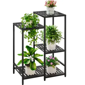 New 3 Tiers 5 Metal Plant Stand Indoor Outdoor ,Tiered Plant Shelf for Multiple Plants, for Living Room Window Garden Balcon Decorative Organiser