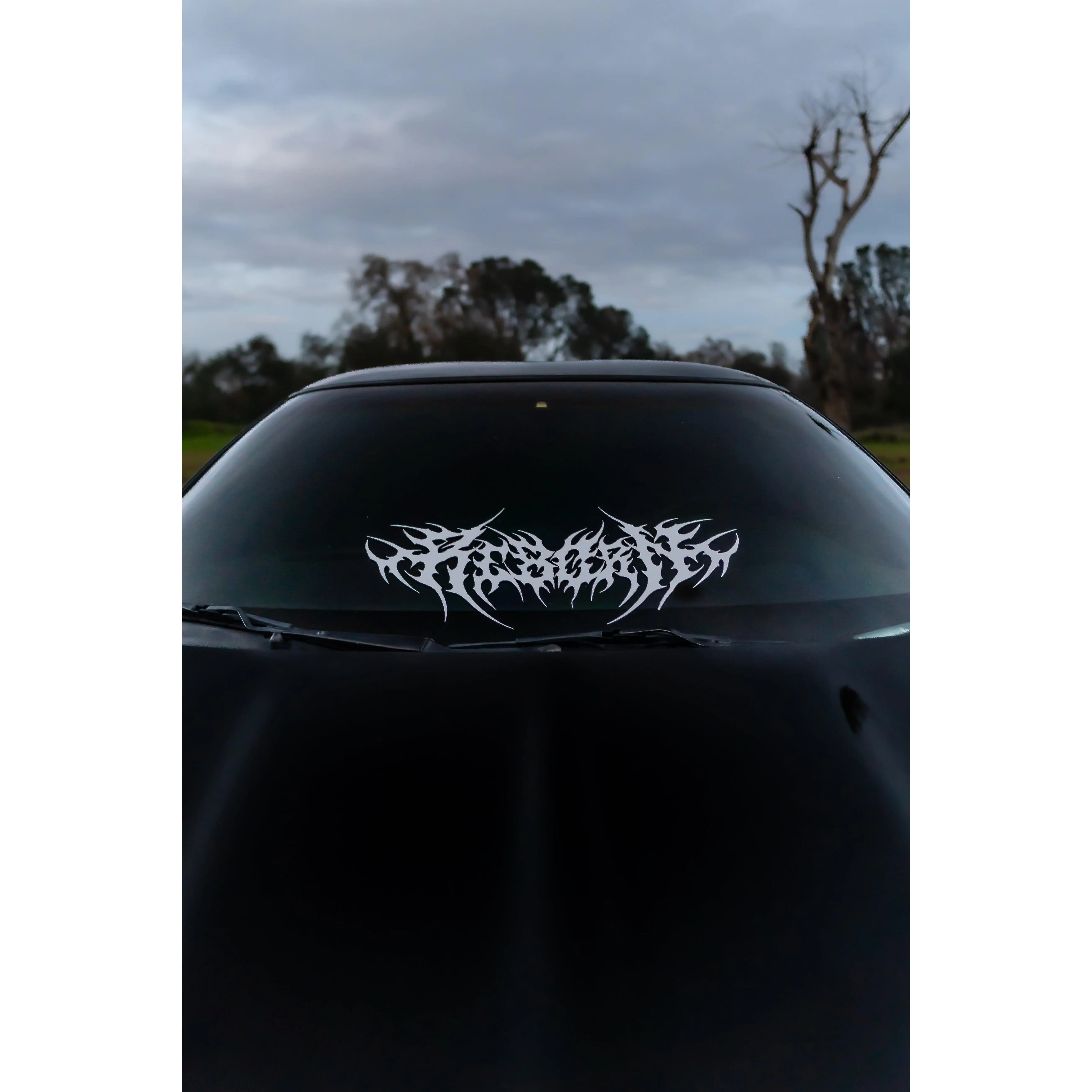 Medium Metal Banner (White)
