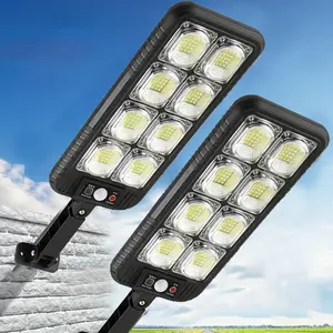 1/2 Pack，Outdoor Solar Street Light, 200 LEDs Solar-Powered Outdoor LED Street Light LED Wide-Angle Light Strip with Motion Sensor and Remote Control Street Exterior Flood Lighting Wall Light Ideal for Parking Lots, Courtyards, Gardens, and Garages