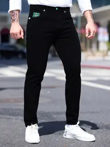 Men's Slim Fit Stretch Plain Denim Jeans, Casual Fashion Pants for Daily Wear & Outdoor Activities, Comfortable Perfect Fit Design, Classic, Streetwear