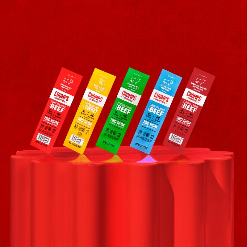 6ct Original Beef Chomplings | Mini Jerky Snack, 4g Protein, 0g Sugar