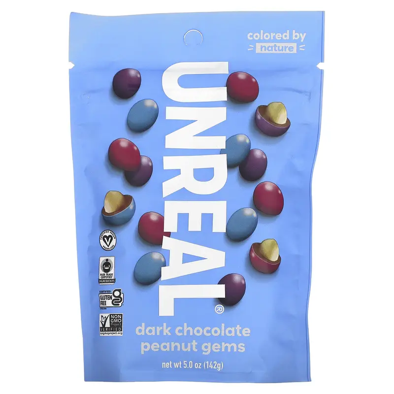 Unreal Dark Chocolate Peanut Gems, 5 oz (142 g)