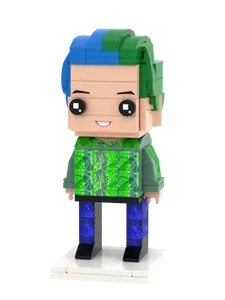 The Skibidi General Customized Brick Figure with Keychain Set Fans Merchandise