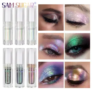SAM SUGAR 6pcs Luminous Liquid Eyeshadow Set, High Shine Highlighter, Fine Glitter, Holiday Stage Makeup, Non-Flammable, Notified Via Scpn/cpnp
