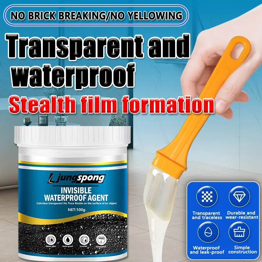 Transparent Waterproof Sealer, Leak-Proof Glue, Glue and Seal, Leakproof Airtight Seal, Strong Adhesive Sealant, Includes Brush, Available in 1/2/3 Pieces Pack, Adhesive Invisible, Waterproof Strong Hold