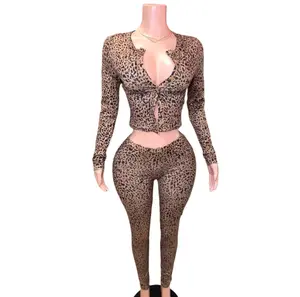 Cheetah print 2 piece set