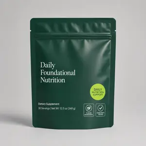 Edible Protein Powder with Dietary Vitamins - Daily Foundational Nutrition Supplement, 30-Day Supply, 13.8oz Carrying Case