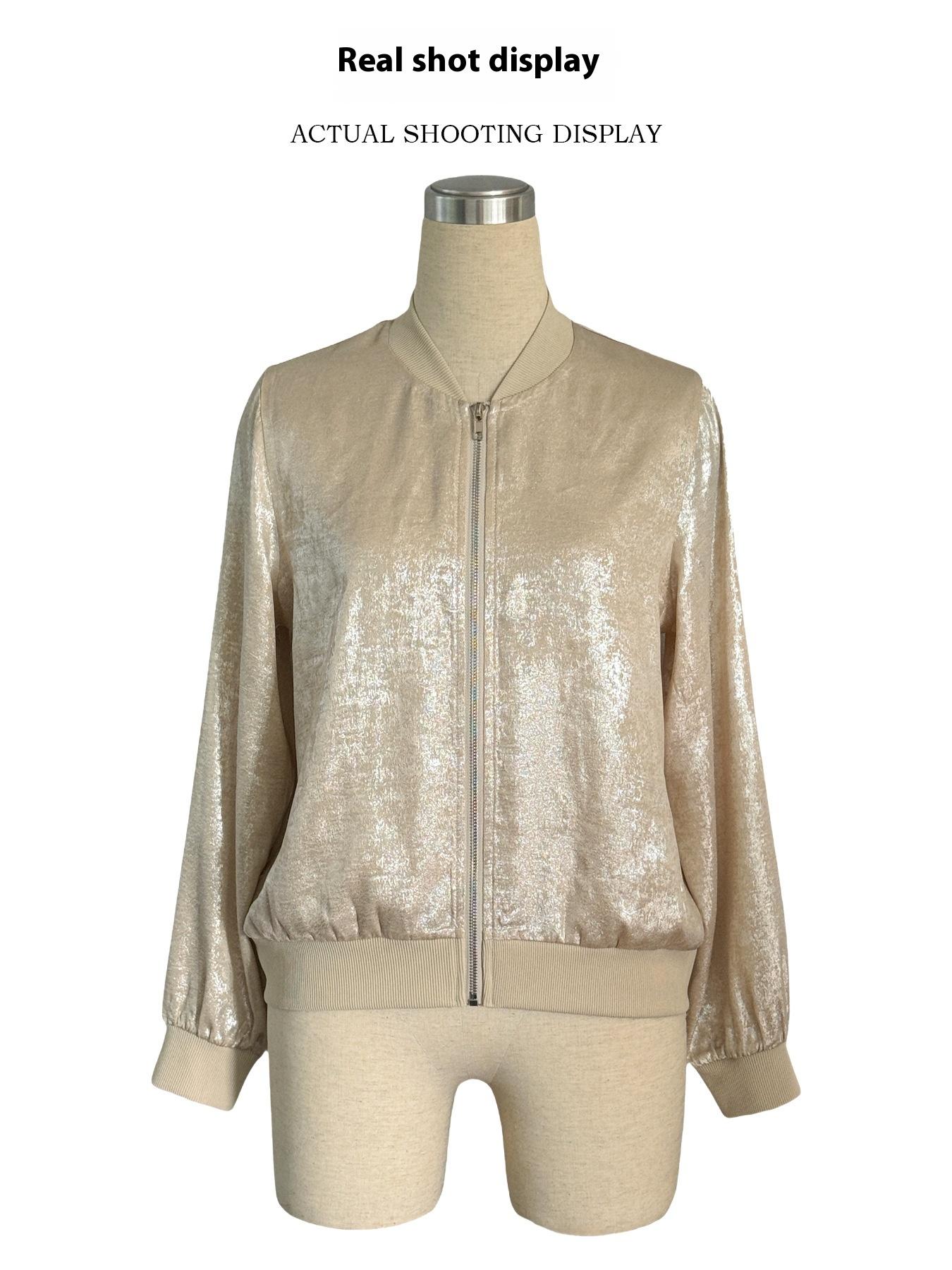 Thin Coat With Zip Slim Fit Slimming Casual Jacket Top