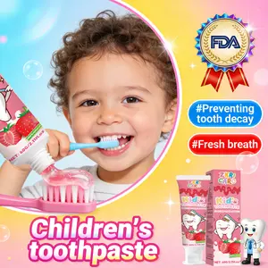 Children's Enamel Guard Toothpaste | Specially Made to Strengthen & Protect Baby Teeth | With Hydrated Silica & Fluoride | Fights Cavities at the Source | Safe Formula, 60g Oral Brush Foam Foaming Gentle Radiant Whitening Toothbrush