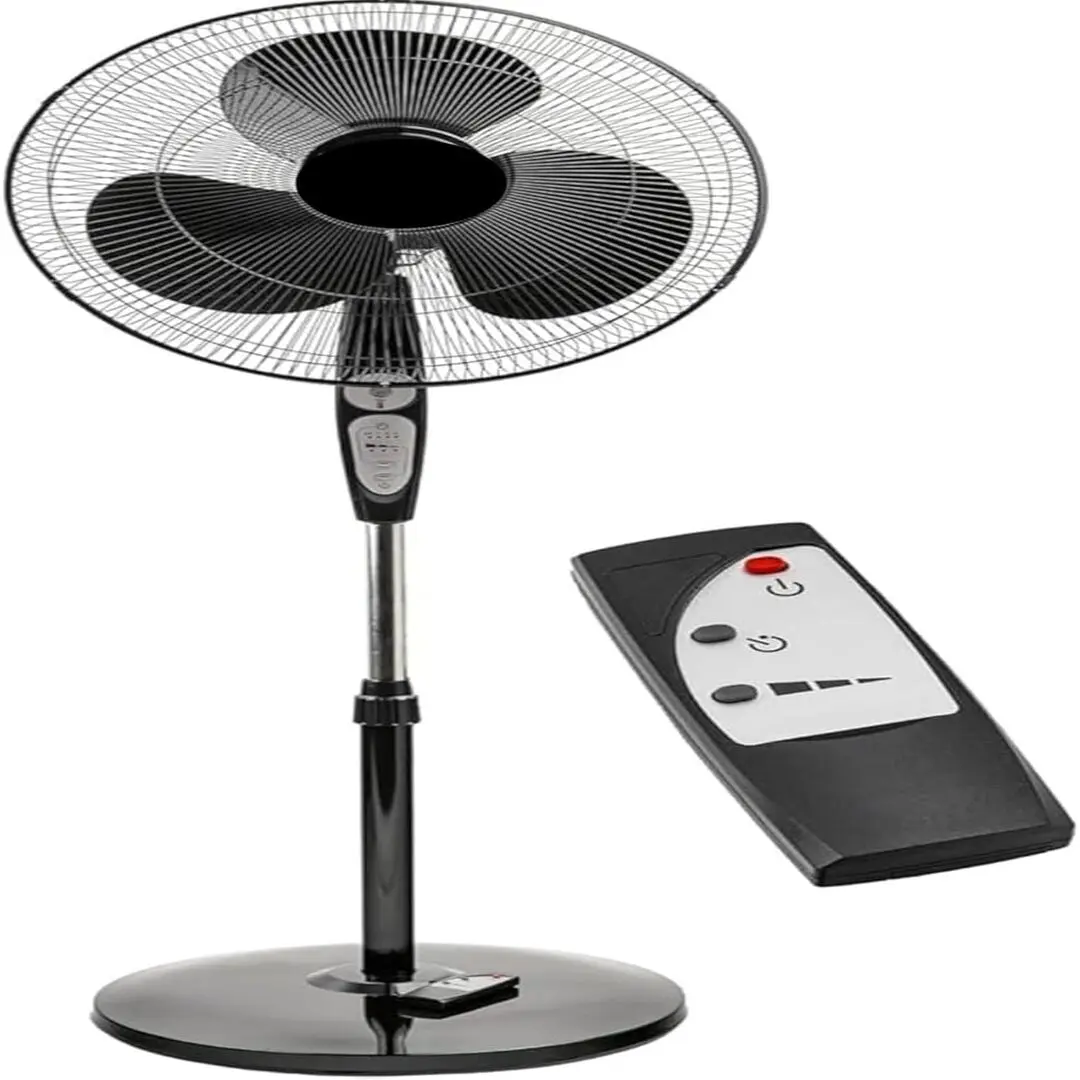 16" Black Oscillating Pedestal Fan - Adjustable Height, 3 Speeds, 1820, 2.3, for Bedroom, Home Office (Fans for Household & Home Appliances), Oscillating Stand Fan, Standing Cooling Fan