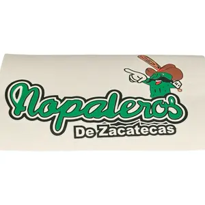 Nopaleros De Zacatecas Sticker 8 Inch Green and Brown Design Featuring Character Iconic Logo