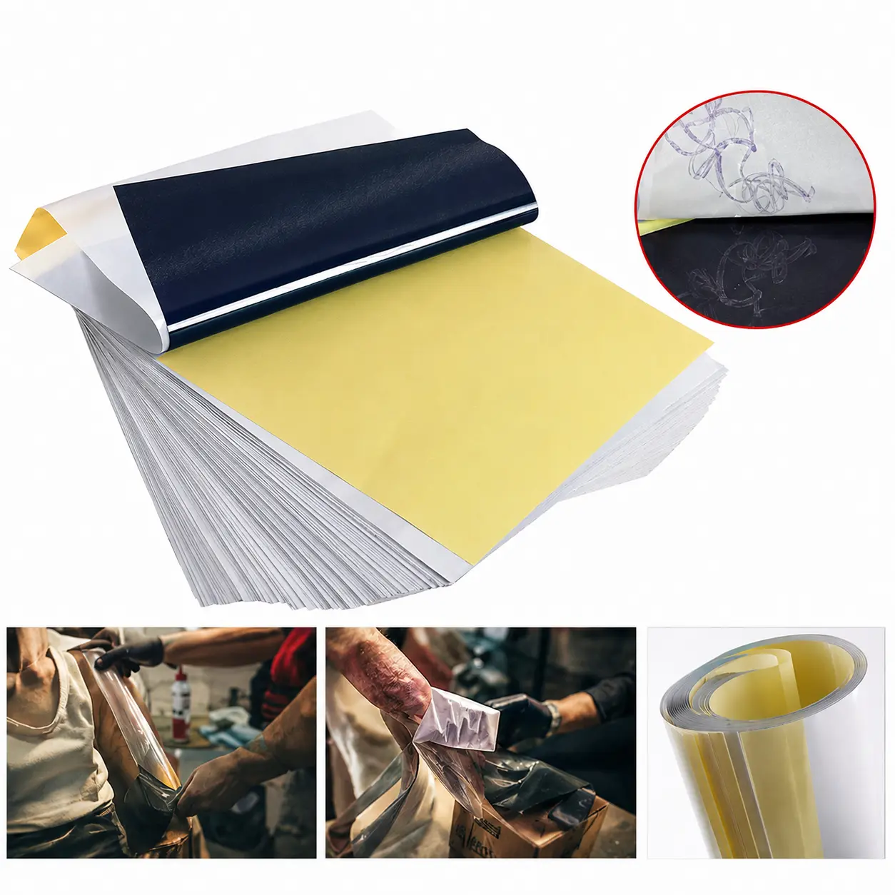 Tattoo Transfer Paper Thermal Stencil Sheets Carbon Tracing Paper Hectograph Tattoo Supplies