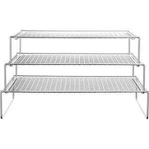LANEJOY 3-Tier Stackable Cooling Racks for Cooking and Baking Stainless Steel Wire Cooling rack Oven & Dishwasher Safe (15 * 10 * 3 inch LYW02A)