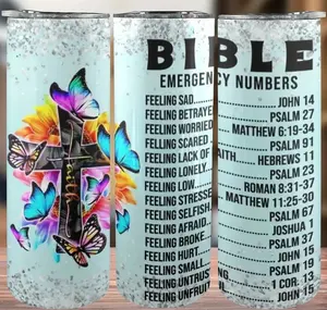 20oz Bible Emergency Numbers Insulated Tumbler