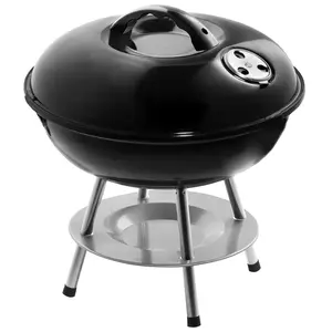 Better Chef Portable 14 in. Charcoal Barbecue Grill with Ash Tray & Dual Venting System for Easy Transport & Quick Clean-Up