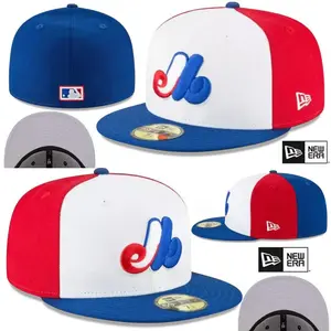 New Era Montreal Expos 59FIFTY Cap – Retro MLB Fitted Hat, Flat Brim Baseball Cap, Vintage Streetwear Style, Gorras Para Hombre