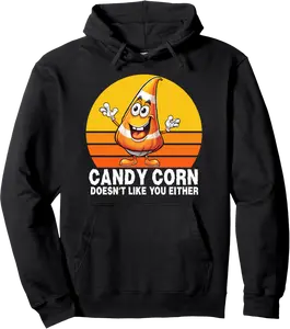 Funny Candy Corn Shirt For Halloween, Candy Corn Spooky Tee Pullover Hoodie - 38B0DG4K5YCP