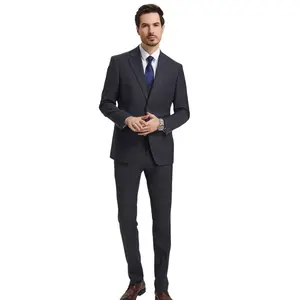 Kepler Collection: Stacy Adams Charcoal Solid 3-Piece Suit