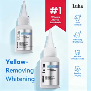 Luha Teeth Whitening Powder for Yellow Teeth Tea Coffee Stains Tartar Plaque 14 Days to 5 Shades Whiter Non Medical Oral Oral Oral