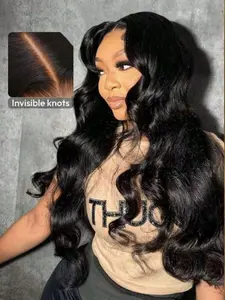 Brazilian Human Hair Body Wave T Part Lace Wig 13x4X1 HD Lace Front Wigs Pre Plucked Natural Hairline 180 Density T Middle Lace Frontal Wigs For Women