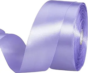 1/2 Inch Violet Solid Satin Ribbon, 50 Yards Craft Fabric Ribbon for Gift Wrapping Floral Bouquets Wedding Party Decoration