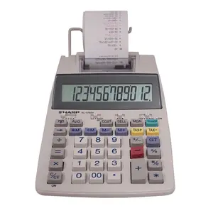 Sharp 12-Digit Printing Calculator with Extra-Large Display and One-Touch Change Calculation
