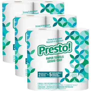 Amazon brand kitchen paper towels flexasize 128 sheet family roll 6 rolls 3 packs of 2 white