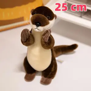 New Lifelike Otter Plush Toys Cozy Stuffed Otter Doll Funny Different Poses Animal Cuddly Family Companion Birthday Gift