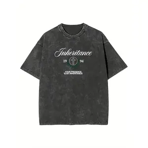 Your Existence Is My Inheritance Printed Cotton T-Shirt with 230G Wash High Quality Wax Print Retro Style Suitable for Summer and Holiday Gifting