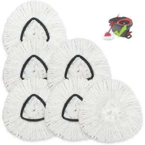 for Ocedar Spin Mop Head 6 Pack Mop Refill Compatible with Ocedar Swivel Mops Microfiber Swivel Mop Refill, for Ocedar Easywring 1 Tank Spin Mop,Machine Washable Easy-to-Replace