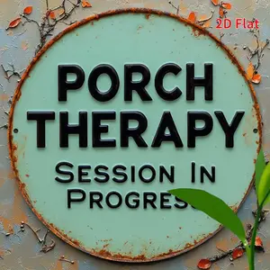 Circular Metal Tin Sign, Decorative Plaque, 2D Flat Printing, Home Decor, Farmhouse Style, Wall Decoration, Street, Shop, Garage, Bar, Garden