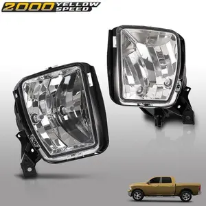 Fit For Dodge Ram 1500 2013-2018 Clear Fog Lights Lamps W/ Bulbs Left+Right