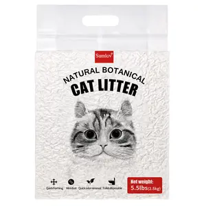 Sumlov Natural Botanical Cat Litter - 100% Plant-Based Eco-Friendly Formula for Clean & Fresh Litter Box - 5.5lbs Bag