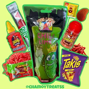 CM TREATS CHILI LIME PICKEL KIT TAKIS & SKWINKLES CANDY