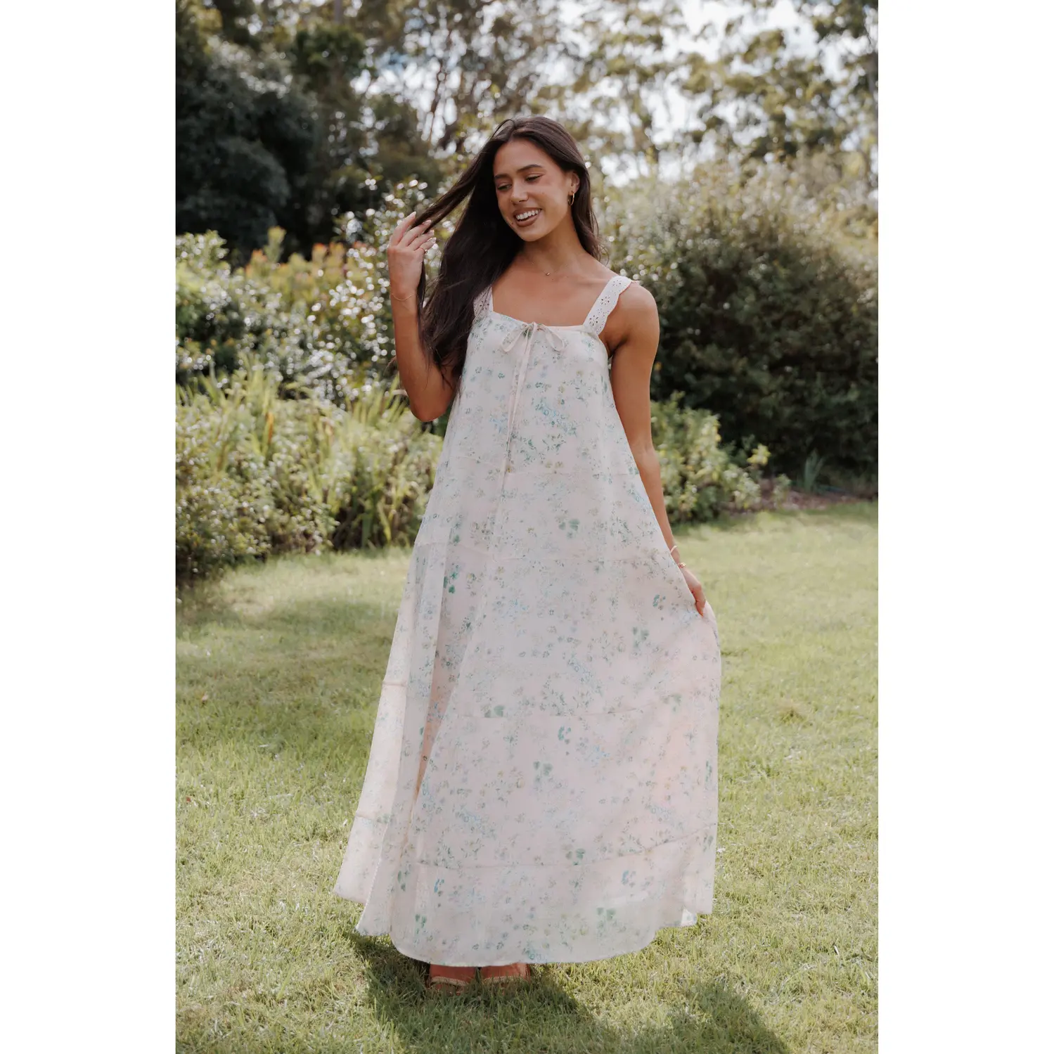 Caroline Maxi Dress - Pastel Pink Floral